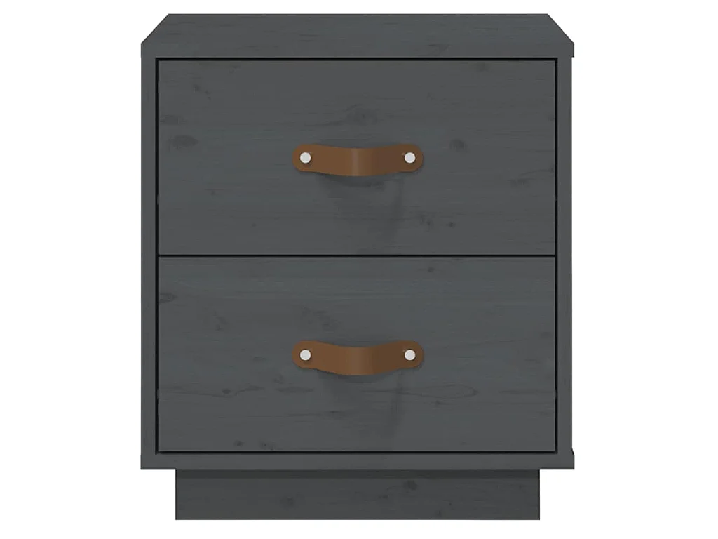 Mesas de cabeceira 2 pcs 40x34x45 cm pinho maciço cinza