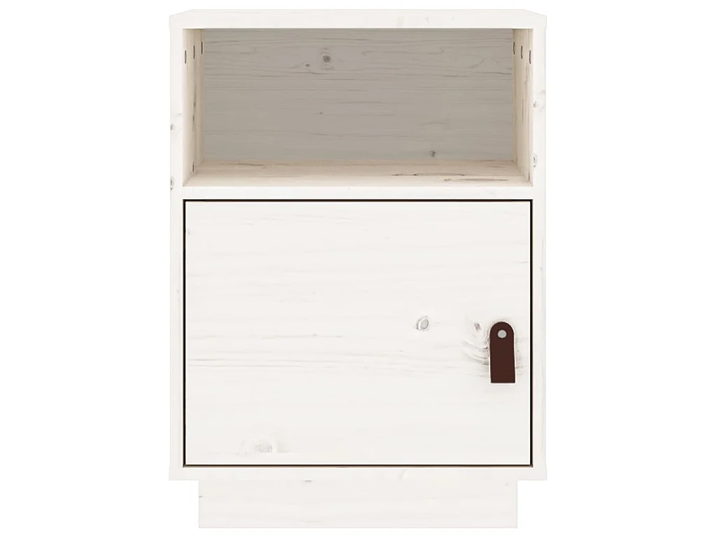 Mesa de cabeceira 40x34x55 cm madeira de pinho maciça branco