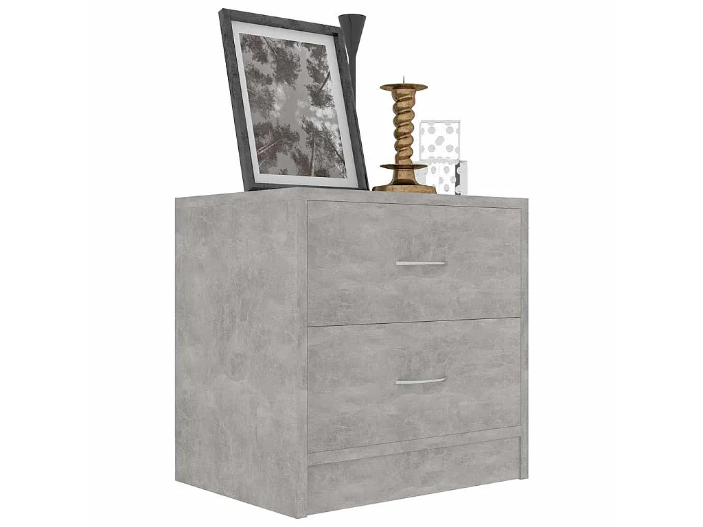 Tables de chevet 2 pcs Gris béton 40x30x40 cm Bois d'ingénierie
