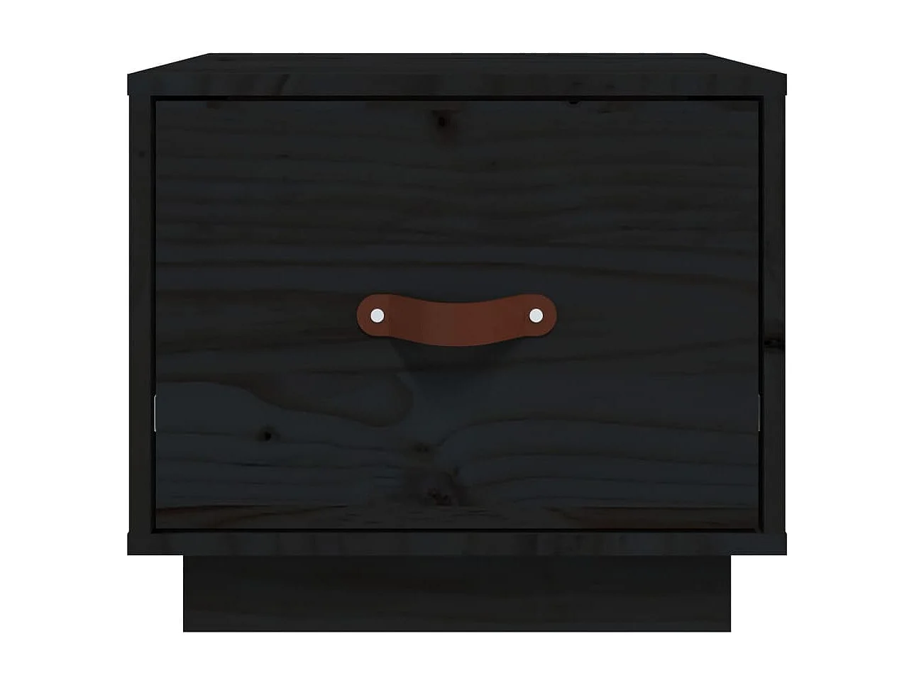 Table de chevet Noir 40x34x35 cm Bois de pin solide