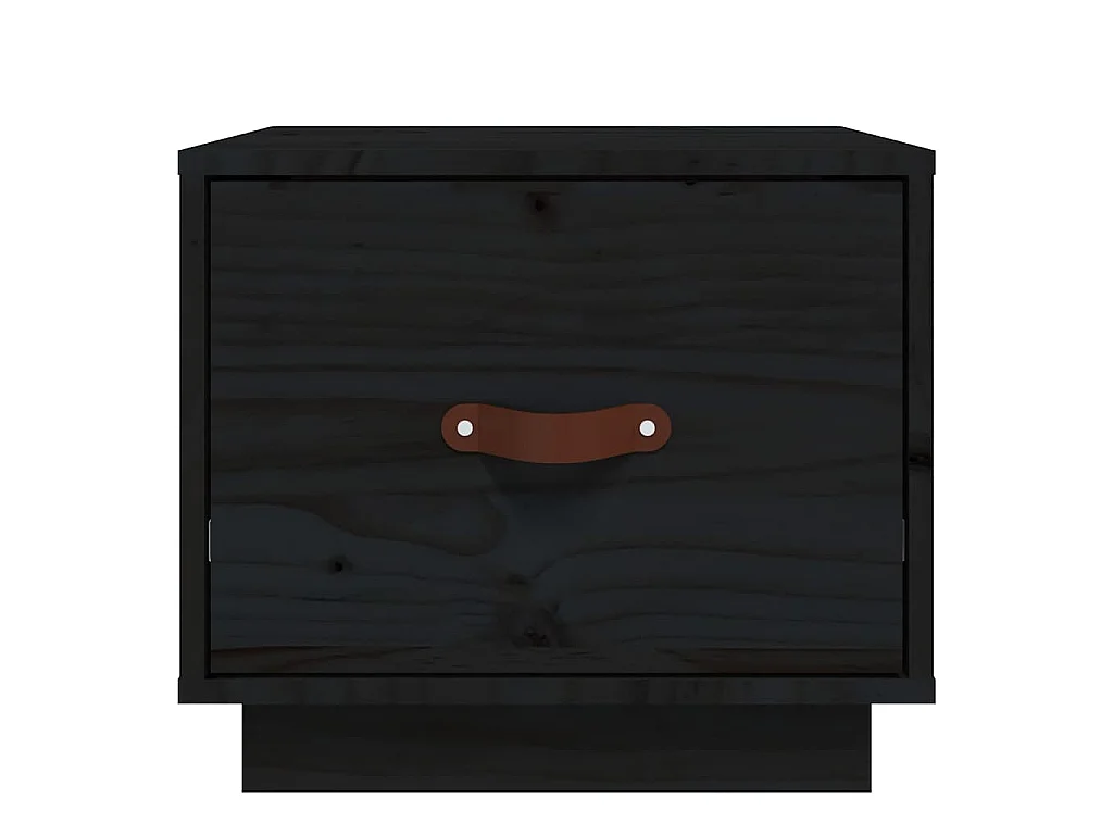 Table de chevet Noir 40x34x35 cm Bois de pin solide