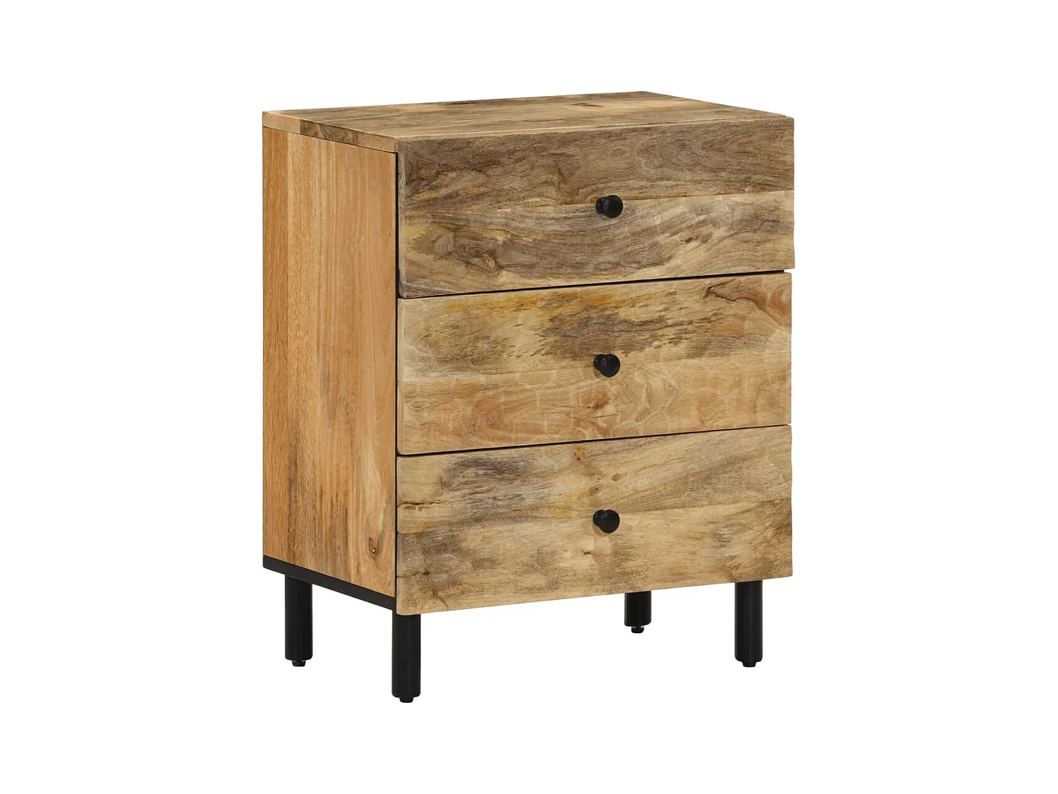 Nachtkastje 50x33x60 cm massief mangohout