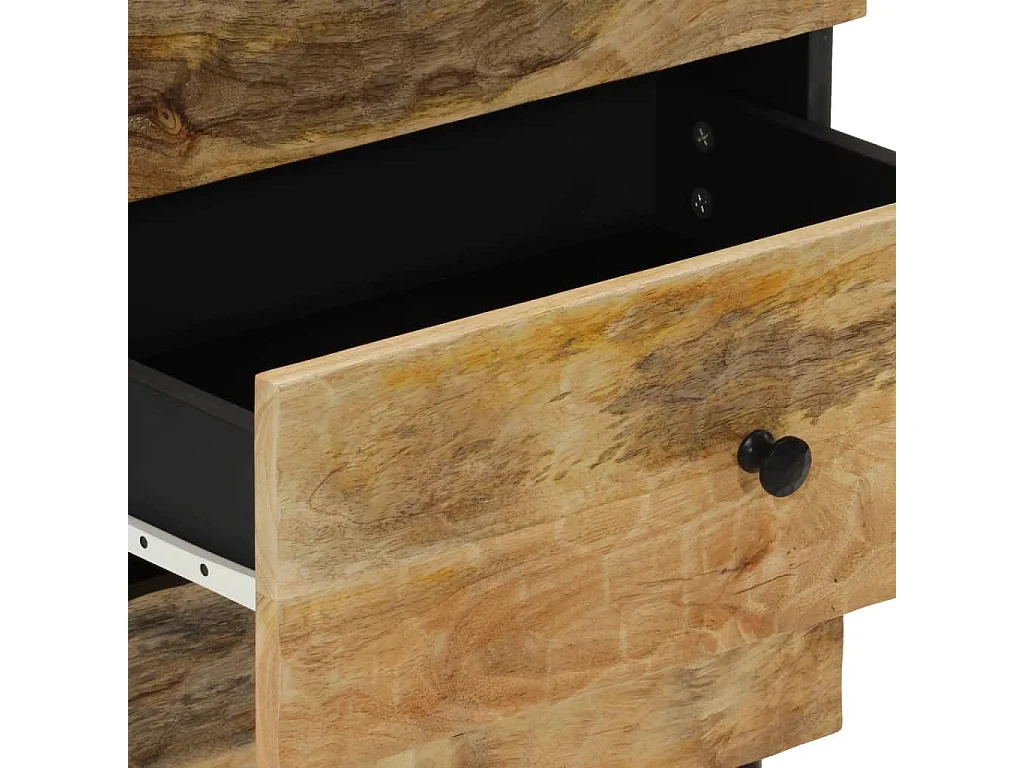 Table de chevet 50x33x60 cm bois de manguier massif