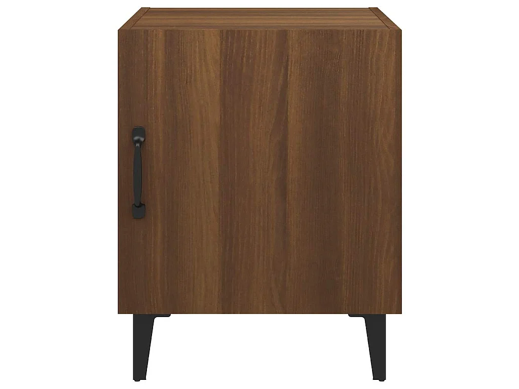 Comodini 2 pz Rovere Marrone in Legno Multistrato