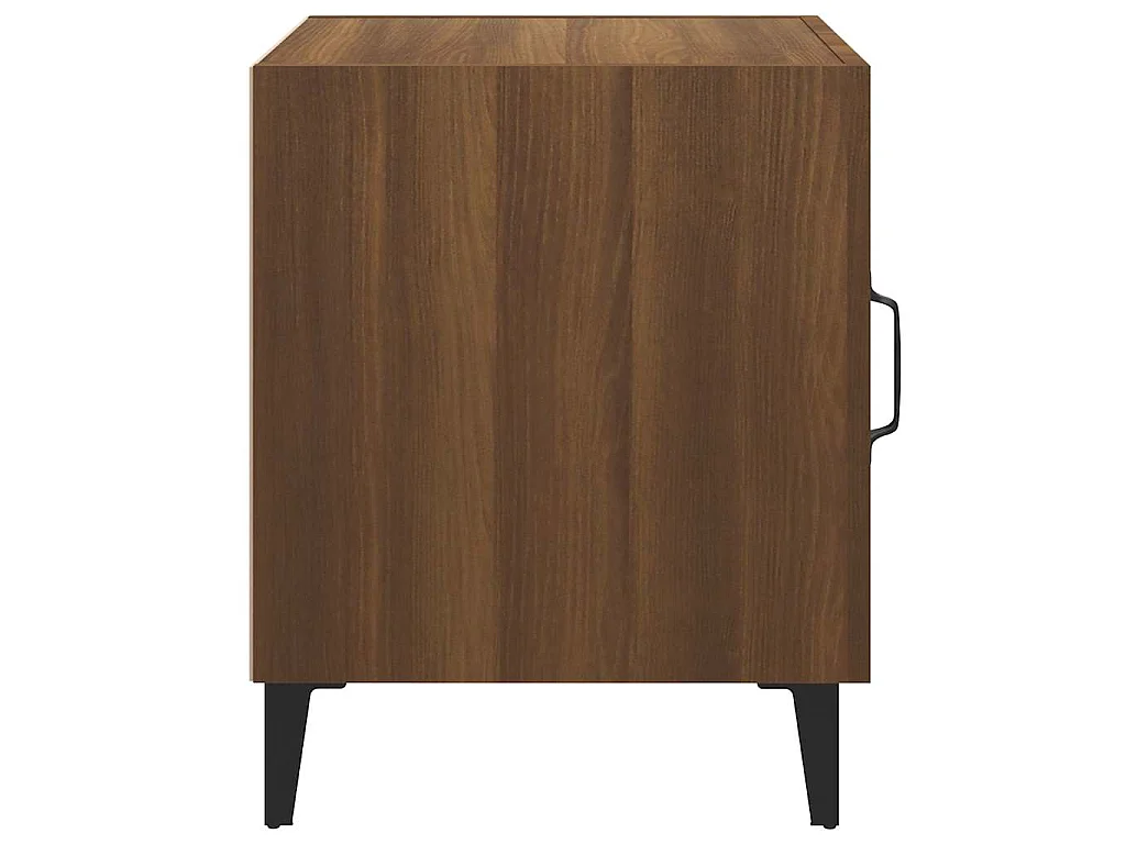 Comodini 2 pz Rovere Marrone in Legno Multistrato