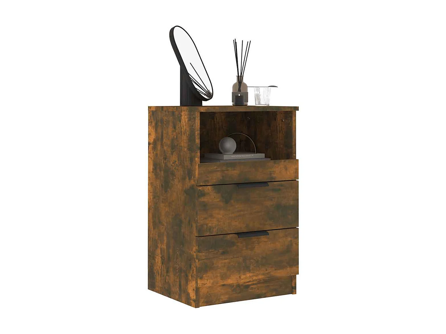 Tables de chevet 2 pcs Chêne fumé Bois d'ingénierie