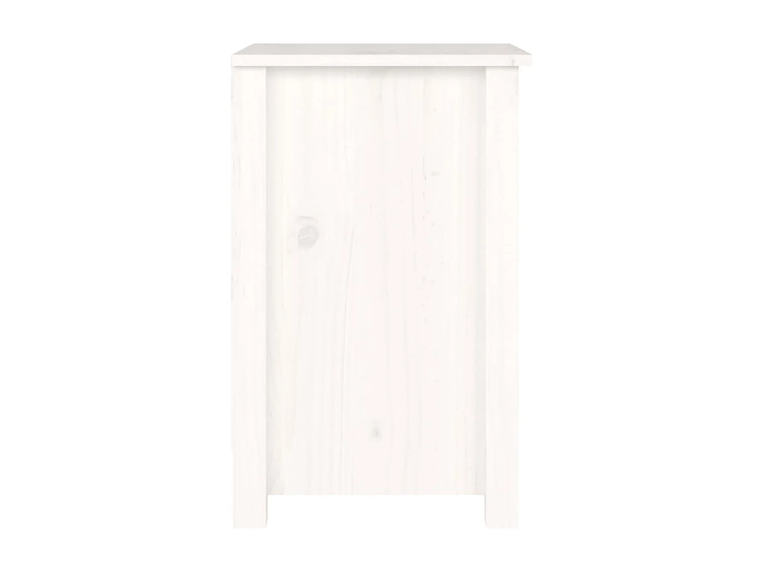 Comodini 2 pz Bianchi 40x35x55 cm in Legno Massello di Pino