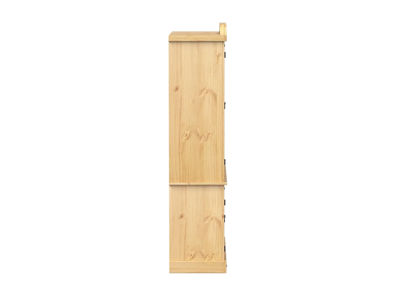 Armario con vitrina Corona madera maciza pino 103,5x42x180 cm