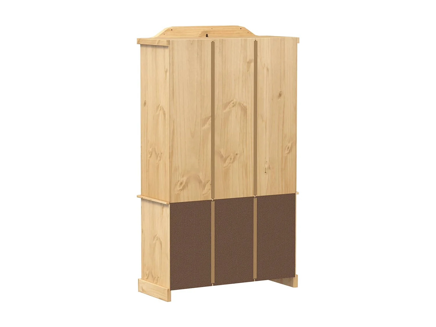 Armario con vitrina Corona madera maciza pino 103,5x42x180 cm