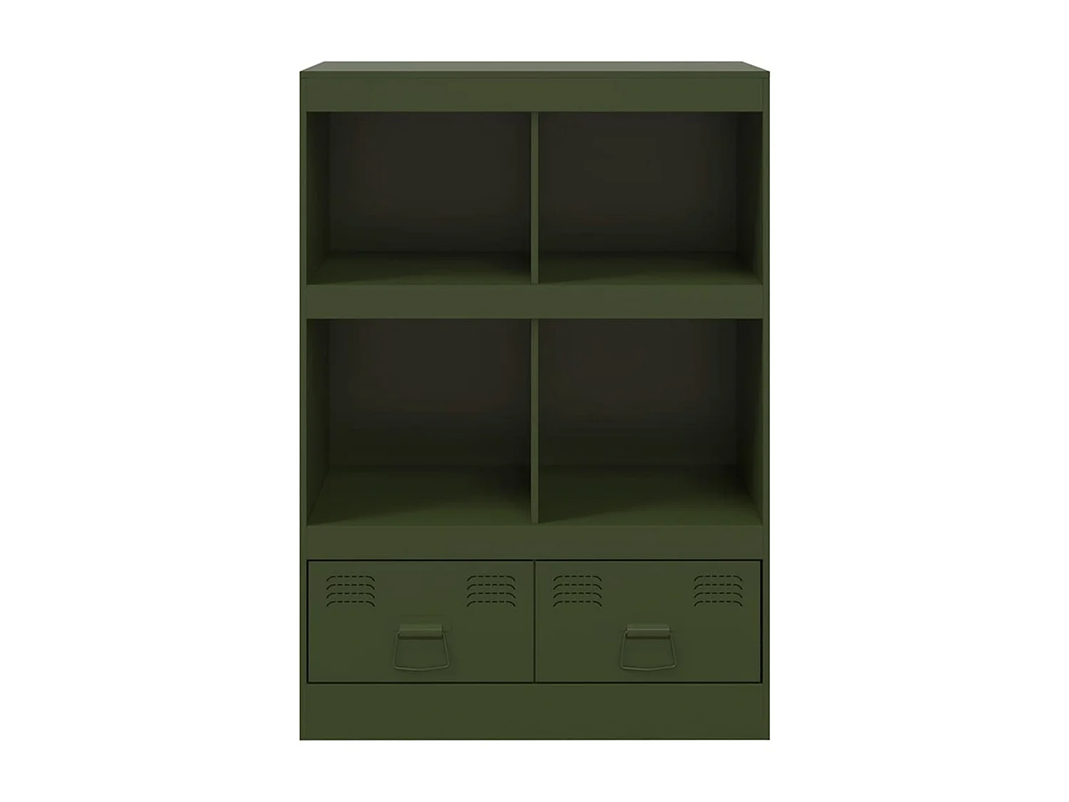 Buffet vert olive 67x39x95 cm acier