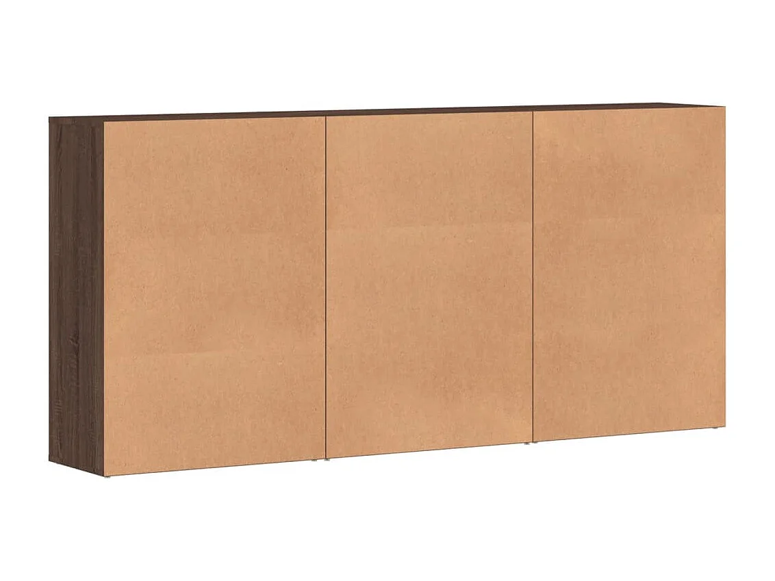 Dressoirs 3 st 60x31x84 cm bewerkt hout bruin eikenkleurig