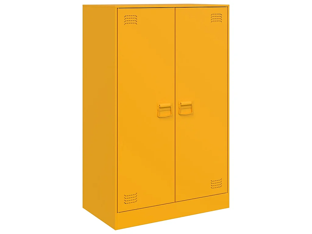 Buffet jaune moutarde 67x39x107 cm acier