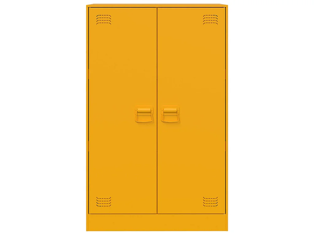 Buffet jaune moutarde 67x39x107 cm acier