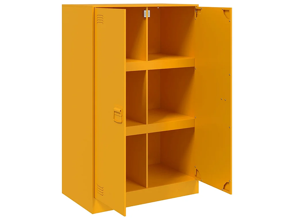 Buffet jaune moutarde 67x39x107 cm acier