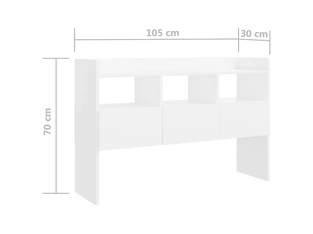 Buffet Blanc 105x30x70 cm Bois d’ingénierie