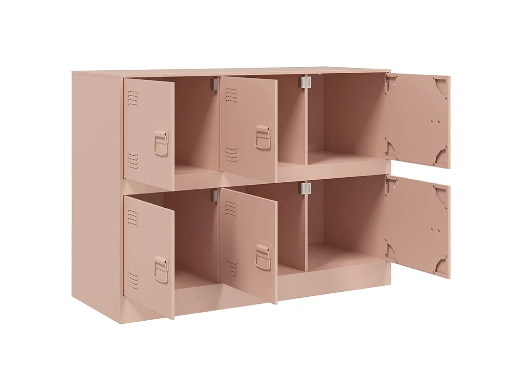 Buffet rose 99x39x73 cm acier