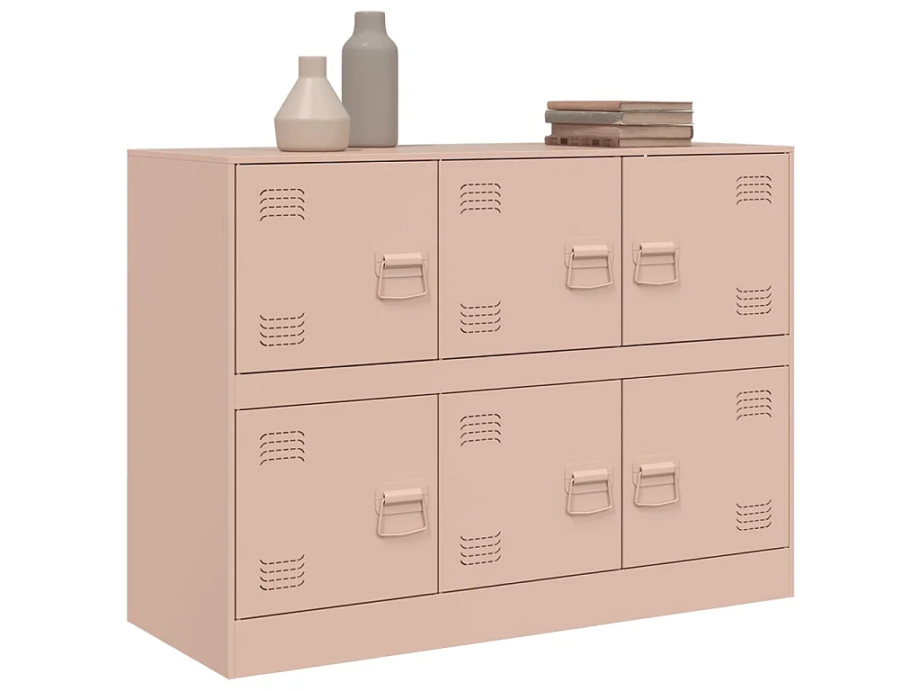Buffet rose 99x39x73 cm acier