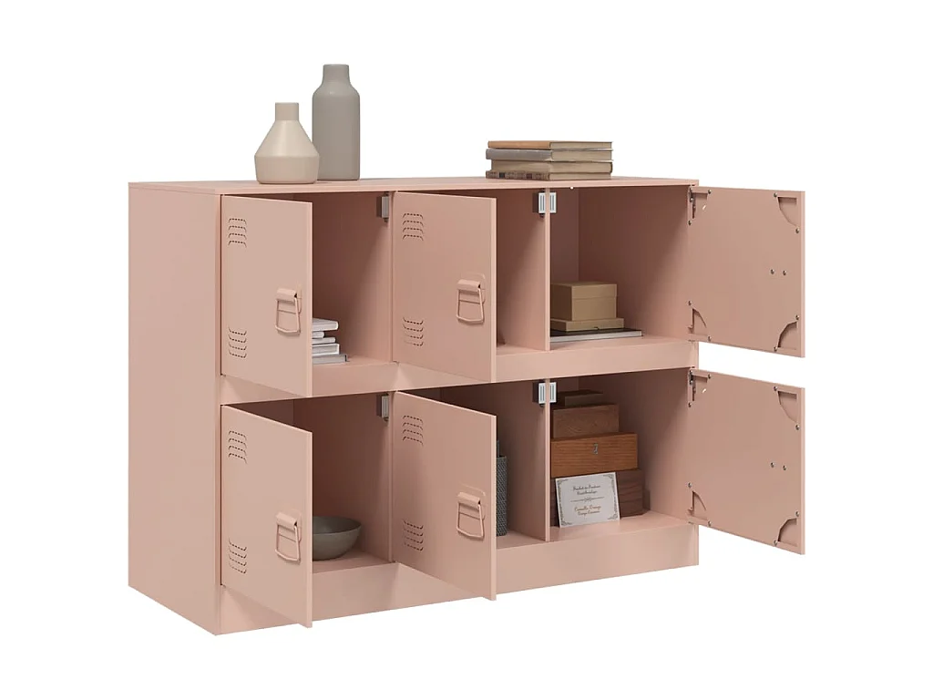 Buffet rose 99x39x73 cm acier