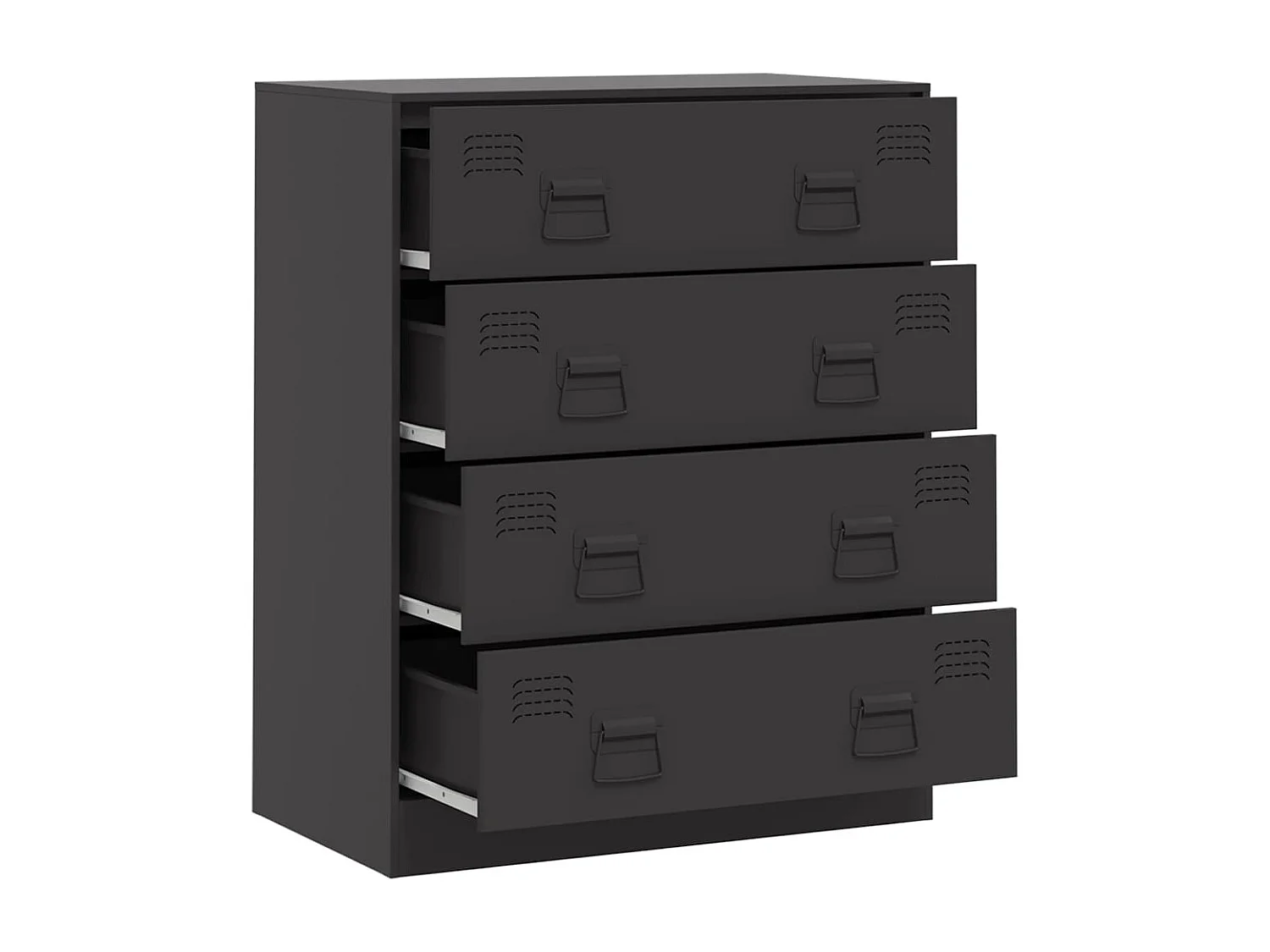 Aparador de acero negro 67x39x83 cm