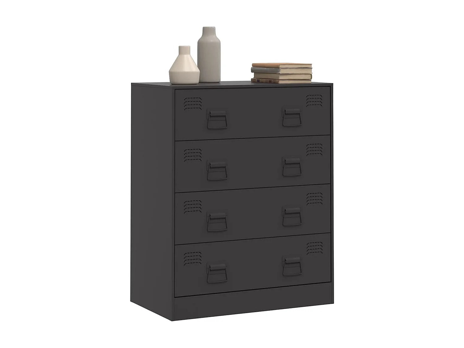 Dressoir 67x39x83 cm staal zwart