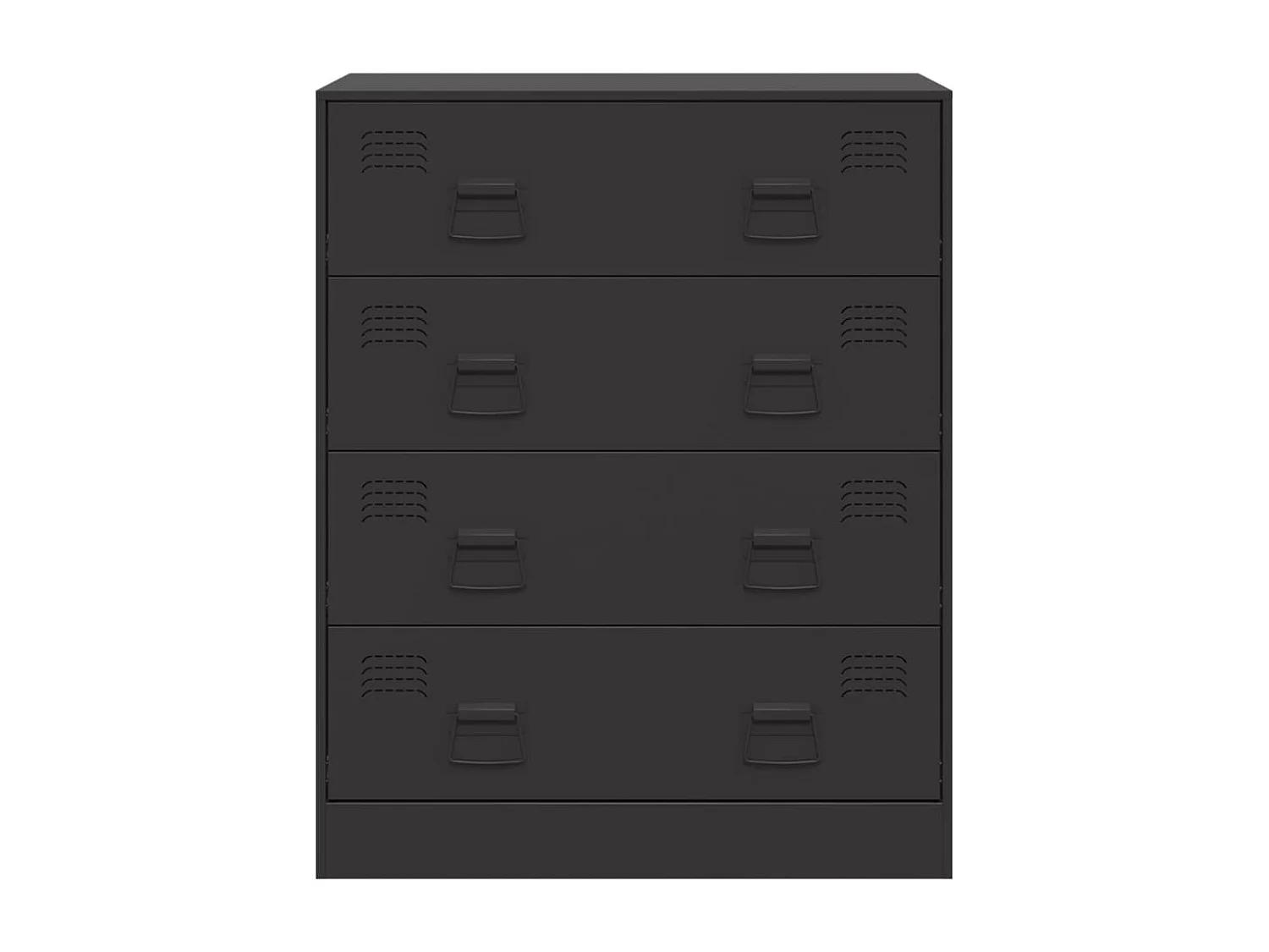 Dressoir 67x39x83 cm staal zwart