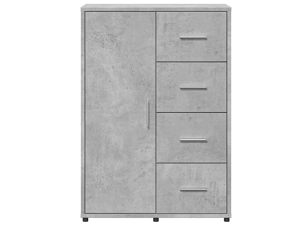 Dressoirs 2 st 60x31x84 cm bewerkt hout betongrijs