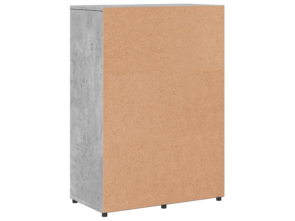 Dressoirs 2 st 60x31x84 cm bewerkt hout betongrijs
