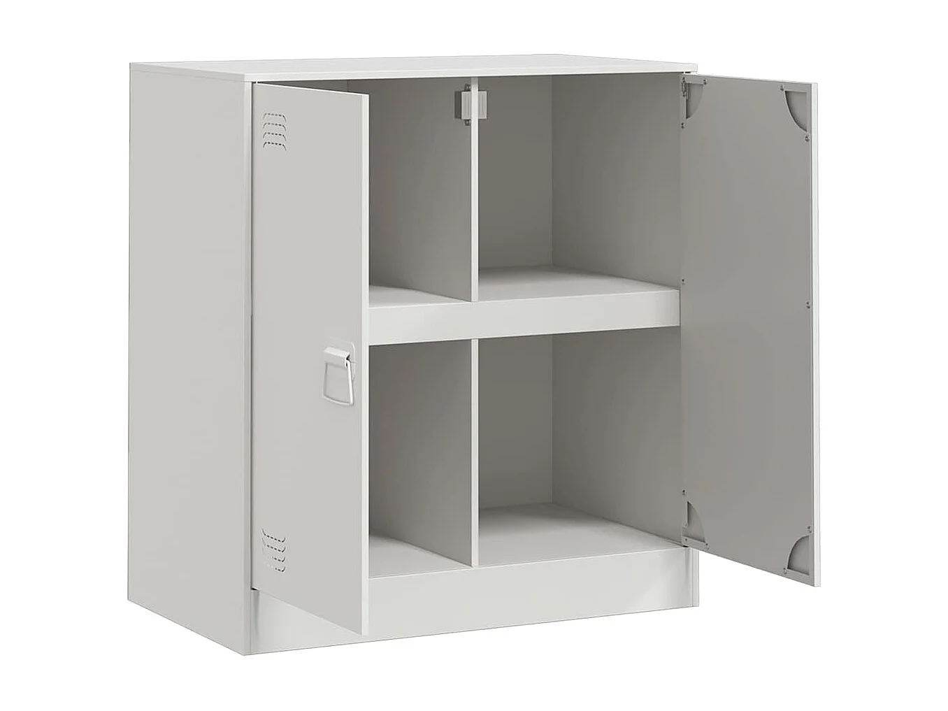 Dressoir 67x39x73 cm staal wit