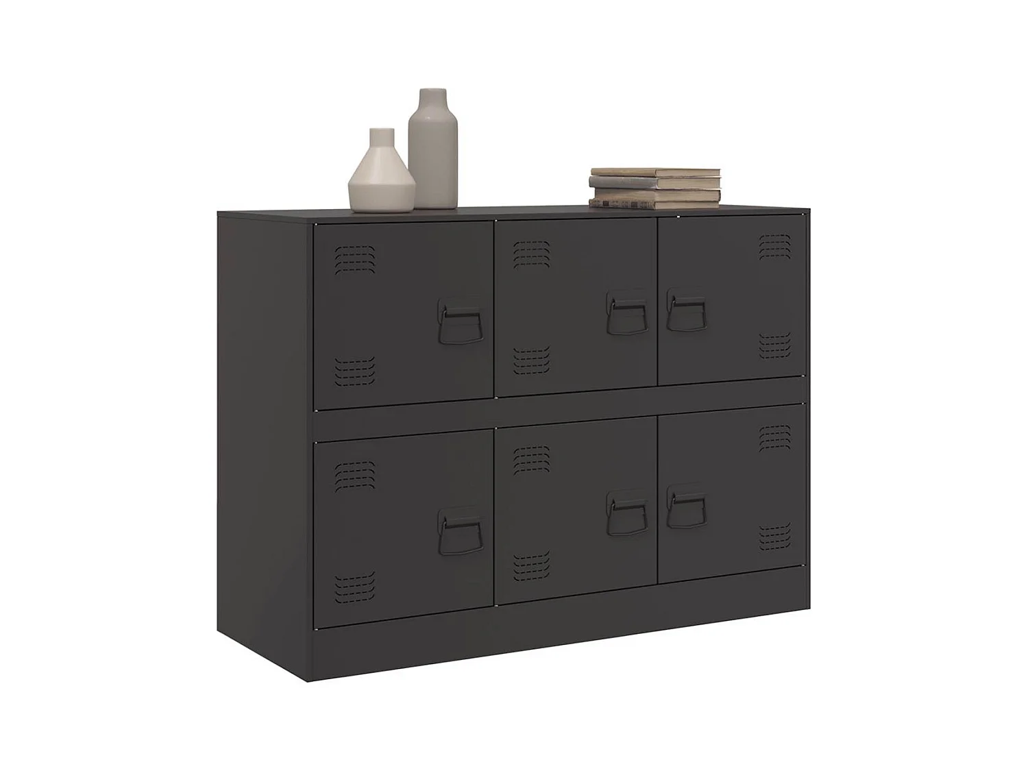 Dressoir 99x39x73 cm staal zwart