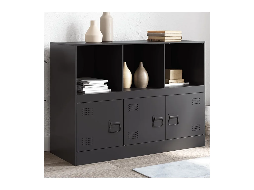Sideboard Schwarz 99x39x73 cm Stahl