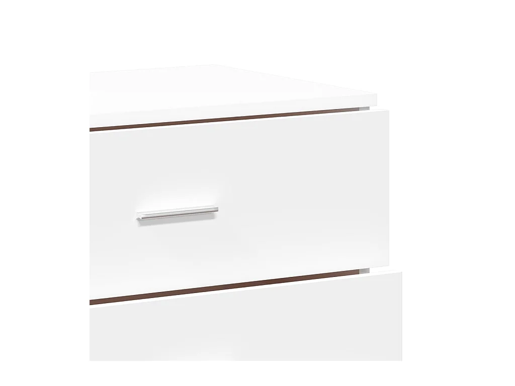 Buffets 3 pcs Blanc Bois d'ingénierie