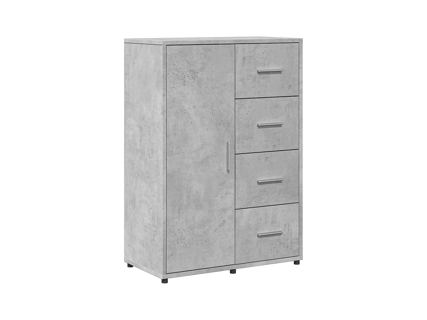 Credenza Grigio Cemento 60x31x84 cm in Legno Multistrato