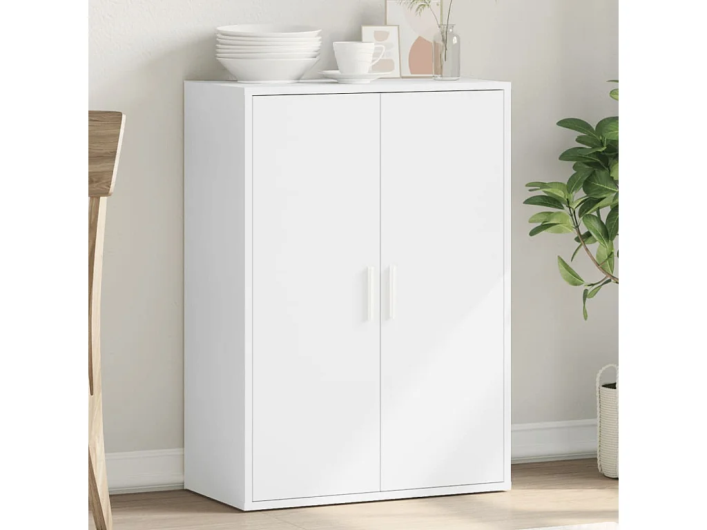 Dressoir 60x31x84 cm bewerkt hout wit