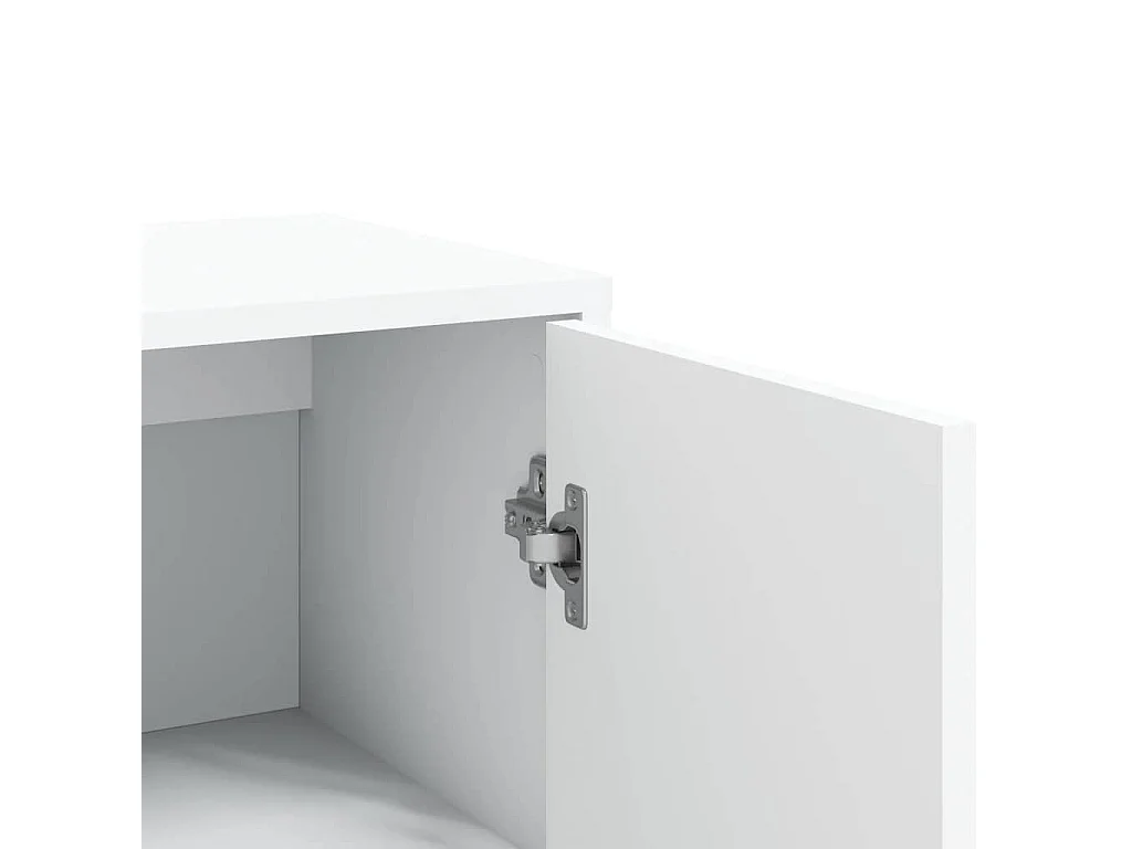 Buffet blanc 60x31x84 cm bois d'ingénierie