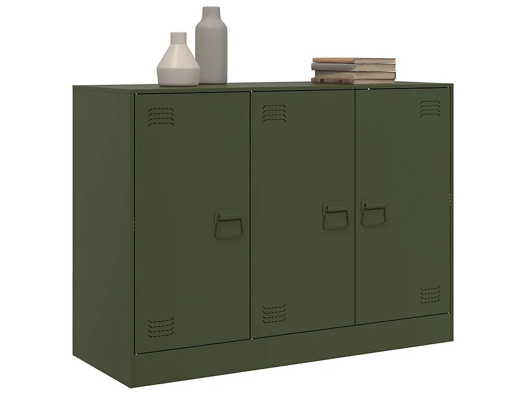 Buffet vert olive 99x39x73 cm acier