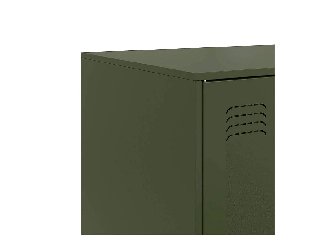 Buffet vert olive 99x39x73 cm acier