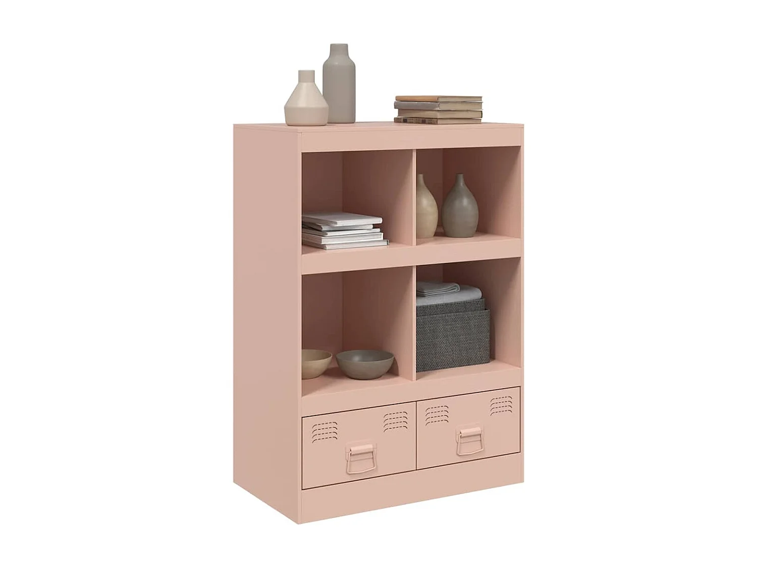 Buffet haut rose 67x39x95 cm acier