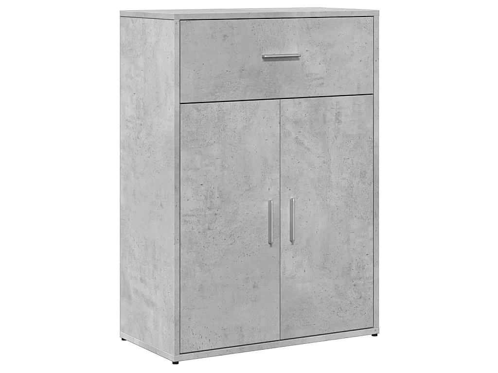 Dressoirs 2 st 60x30x84 cm bewerkt hout betongrijs