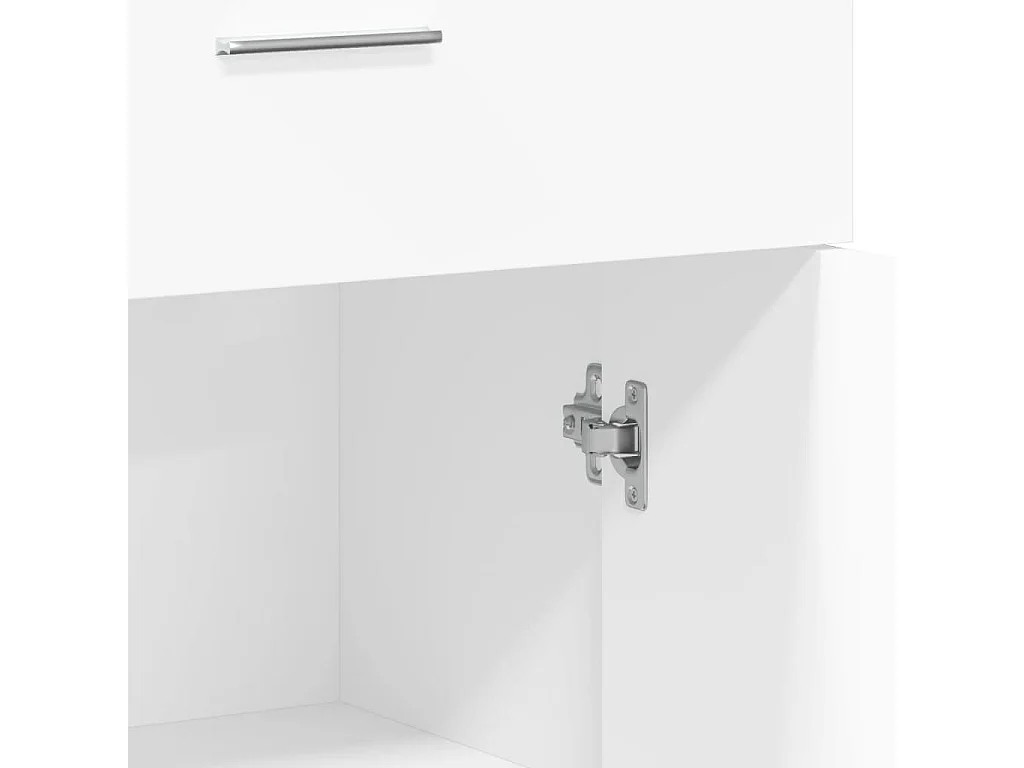 Buffets 2 pcs blanc 60x30x84 cm bois d'ingénierie