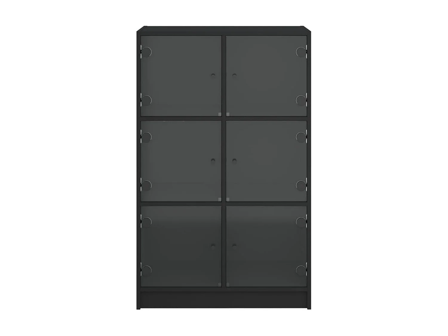 Buffet haut avec portes noir 68x37x109 cm bois d'ingénierie