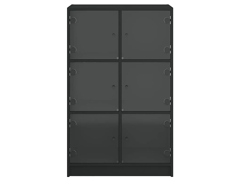Highboard mit Türen Schwarz 68x37x109 cm Holzwerkstoff