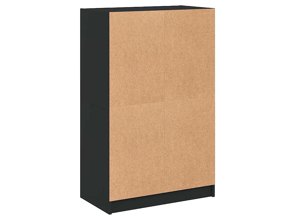 Highboard mit Türen Schwarz 68x37x109 cm Holzwerkstoff