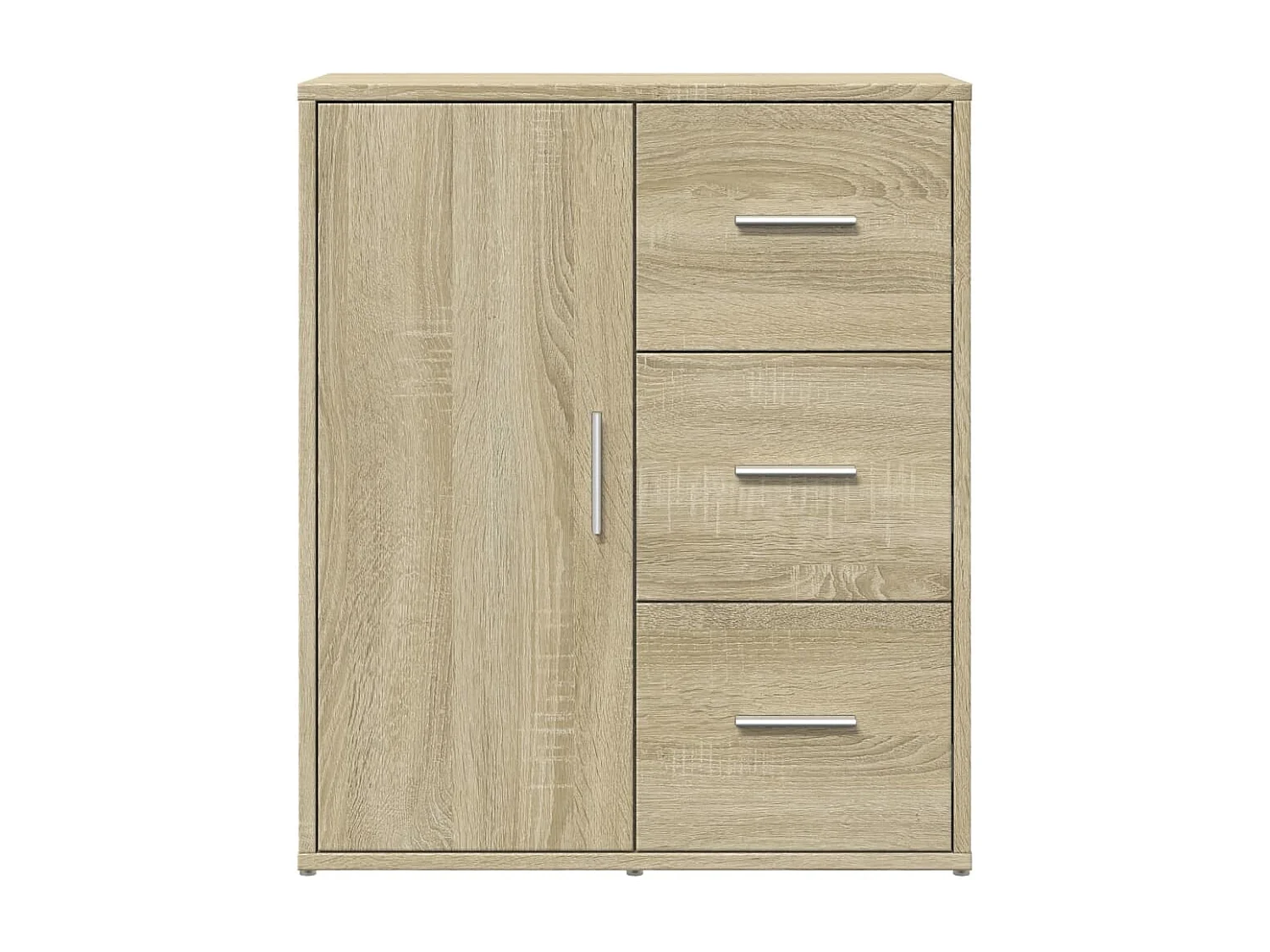 Dressoirs 2 st 60x31x70 cm bewerkt hout sonoma eikenkleurig