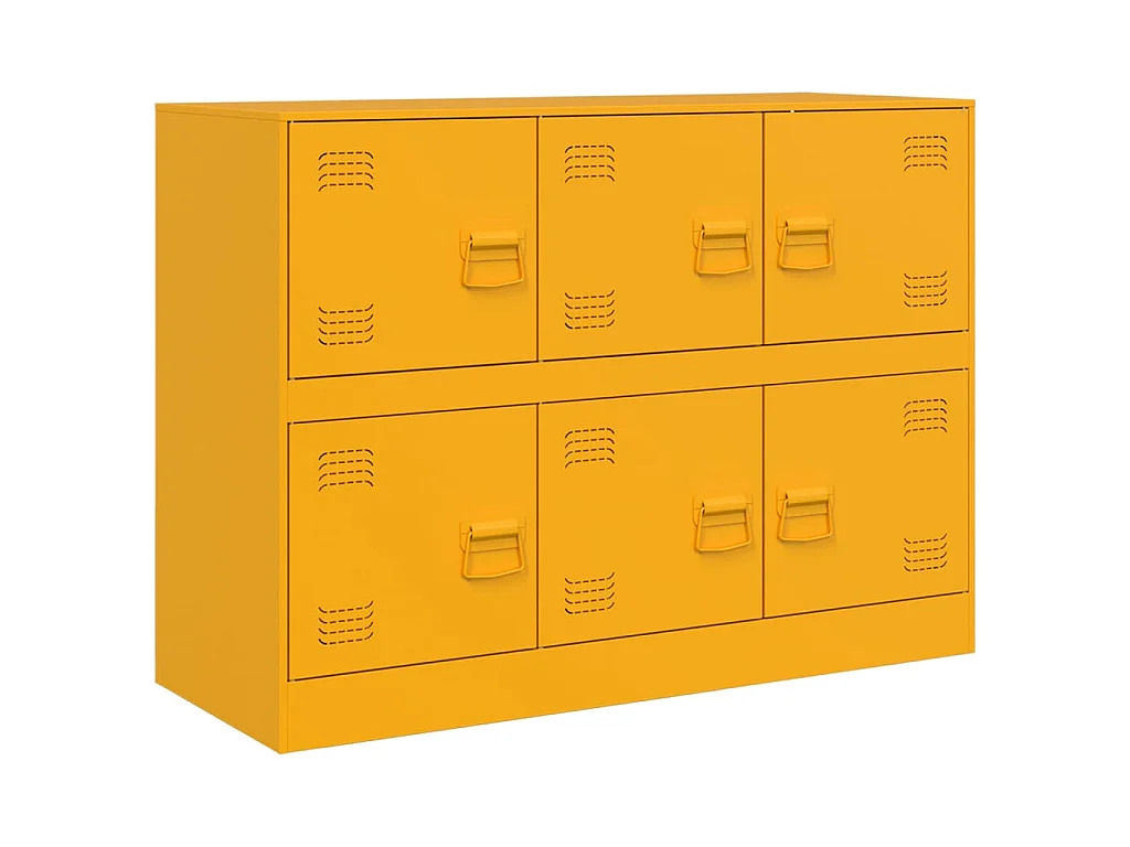 Buffet jaune moutarde 99x39x73 cm acier