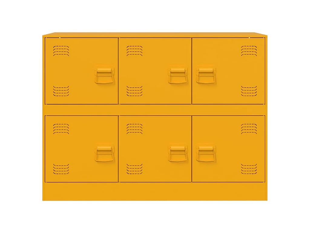 Buffet jaune moutarde 99x39x73 cm acier