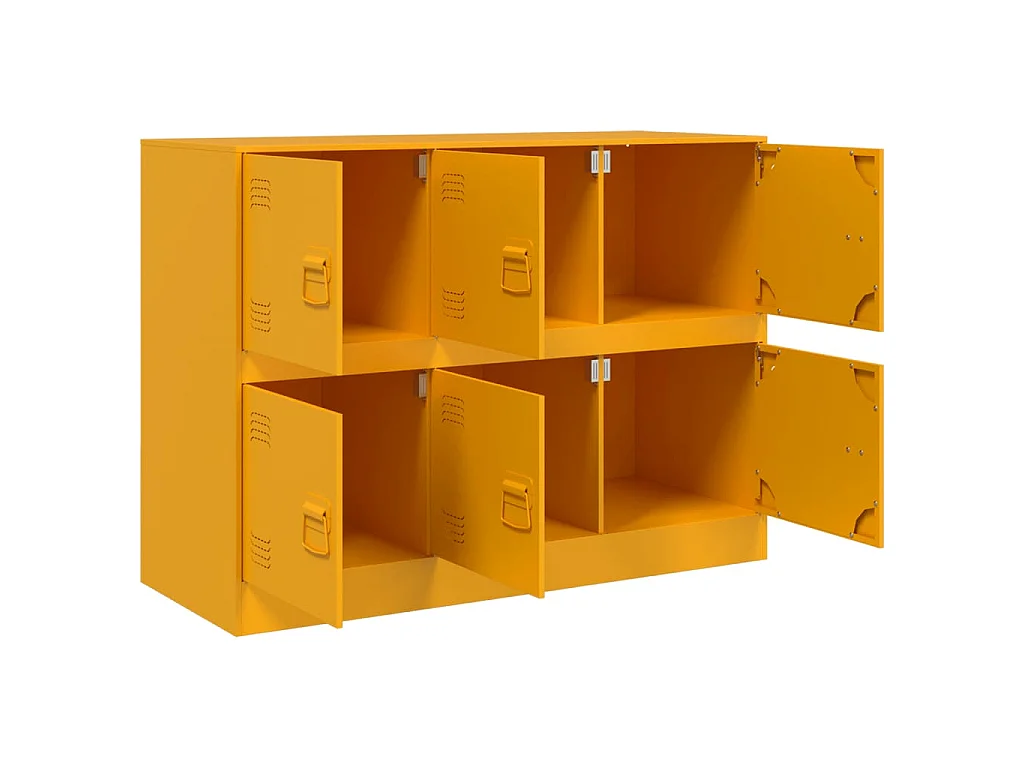 Buffet jaune moutarde 99x39x73 cm acier