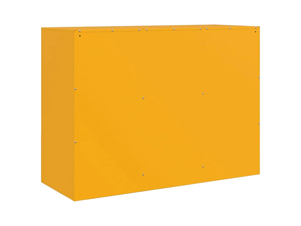 Buffet jaune moutarde 99x39x73 cm acier