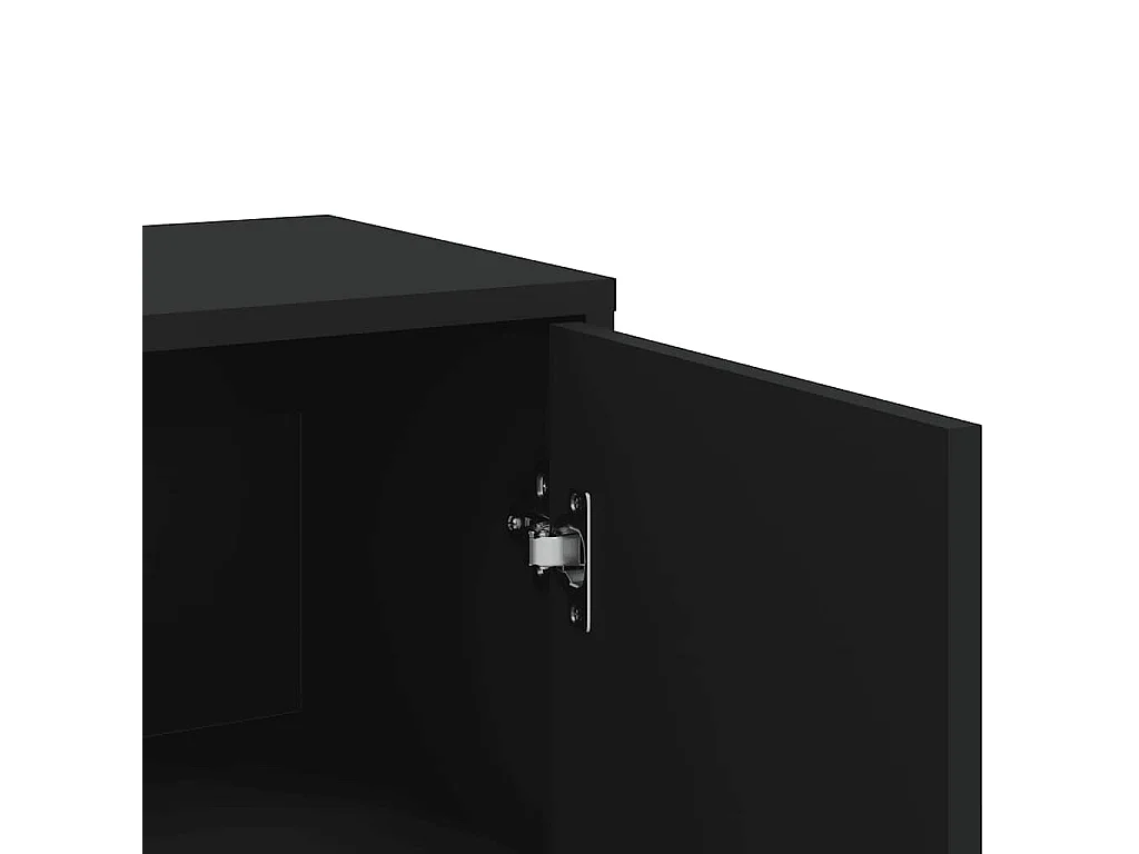 Aparadores 2 pcs 60x31x84 cm derivados de madeira preto