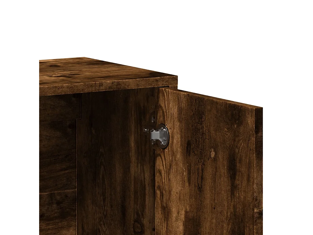 Buffet chêne fumé 60x31x70 cm bois d'ingénierie