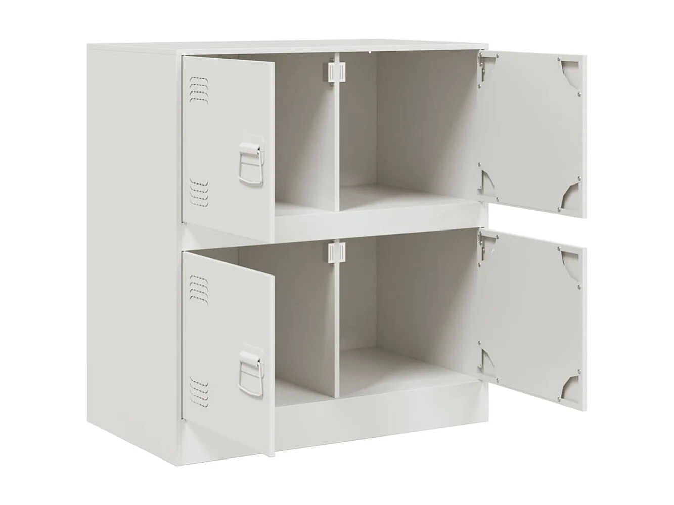 Dressoir 67x39x73 cm staal wit